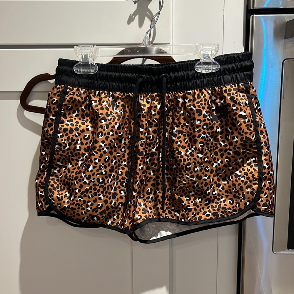 Nike Women's Athletic Shorts - Leopard Print Brown & Black